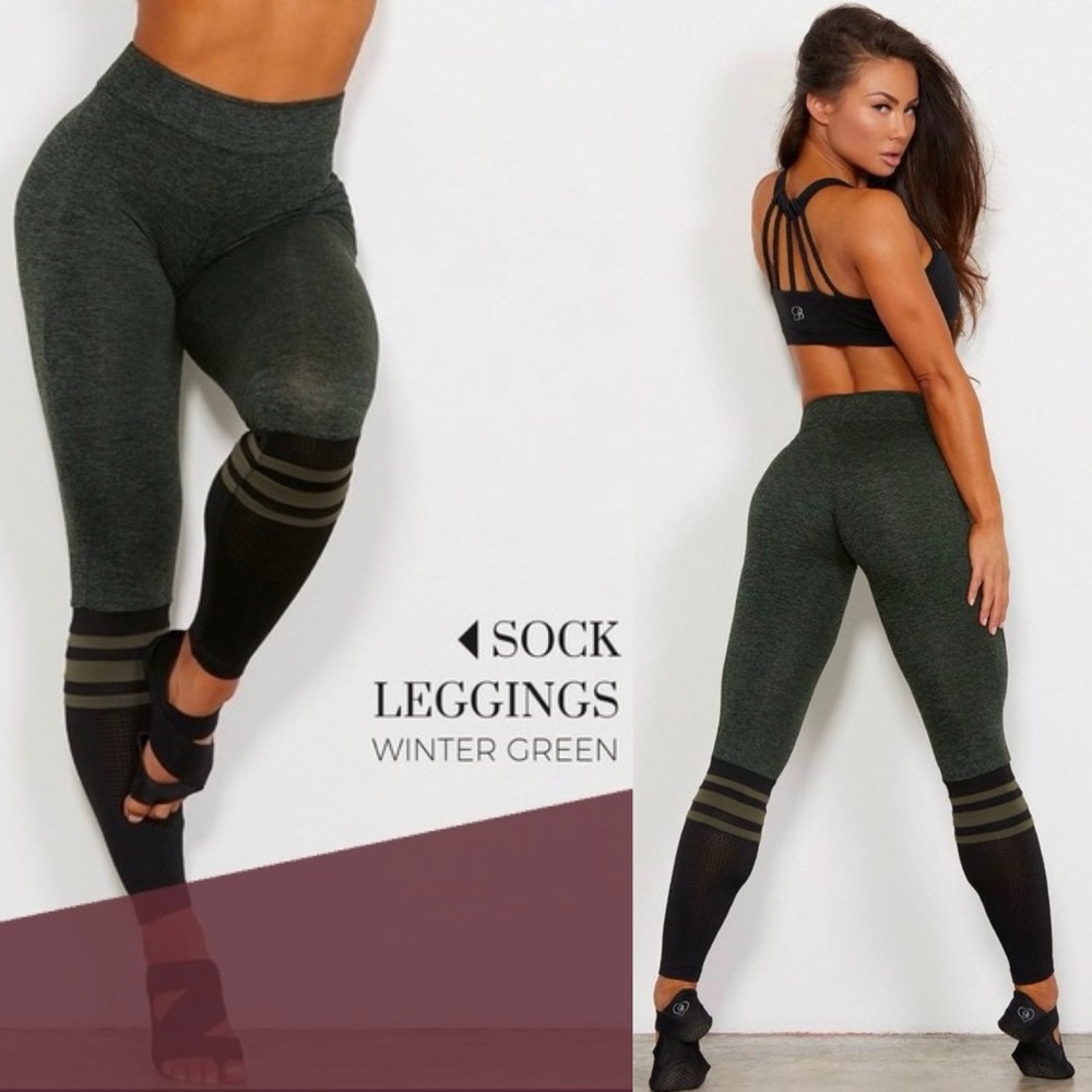 Bombshell Sportswear Sock Leggings Winter Green